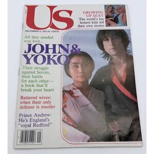 Us Magazine Dec 8 1981 John Lennon Yoko Ono Prince Andrew